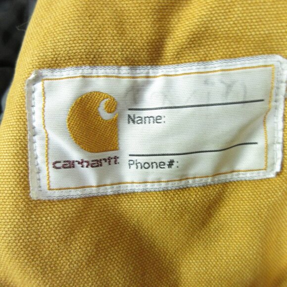 Carhartt Quilted Lined Hooded Jacket Brown Tan Youth Size S (Boy) Duck Canvas - Picture 4 of 11